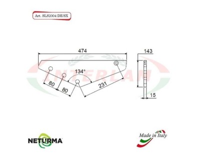SLS 2004 DE/SX  - SUPPORTO per Lame Carri UNIFEED - UNIFAST -  (3 Pz.)