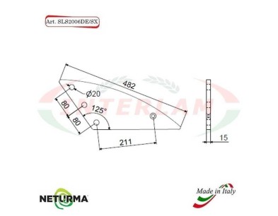 Knife support for UNIFEED mixer wagons SLS 2006 DX/SX  - (3 Pcs.)