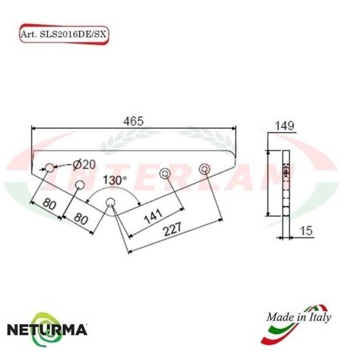 SLS 2016 DE/SX - Knife SUPPORT for UNIFEED mixer wagons - AGM - (3 Pcs.)