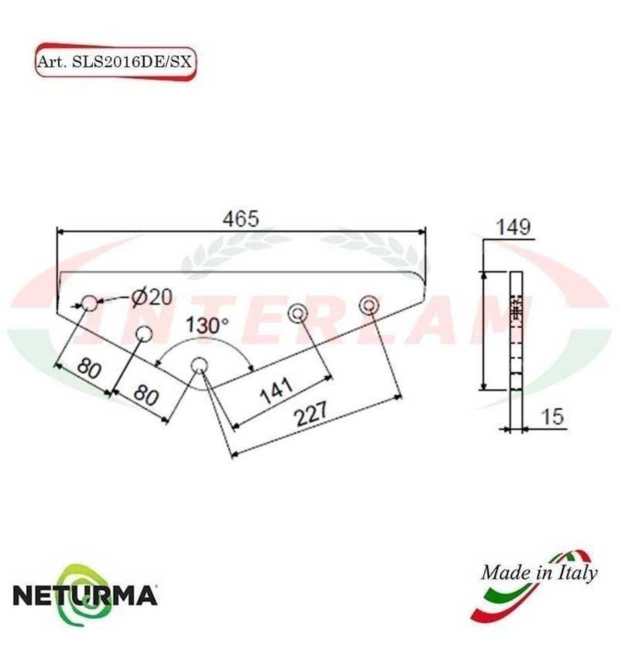 SLS 2016 DE/SX - Knife SUPPORT for UNIFEED mixer wagons - GENERALMIX - (3 Pcs.)