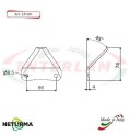 LF420 - Lama per FRESA Carri UNIFEED - PIEGATA 45° - STORTI - (25 Pz.)