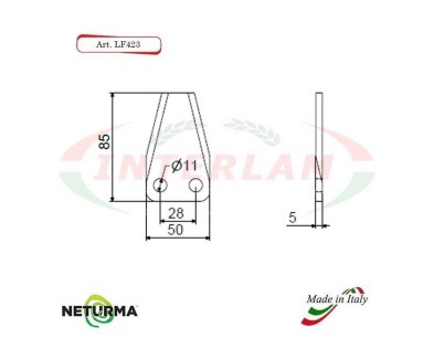 Knives for unifeed trailers and silage wagons  Straight LF 423 -25 Pcs