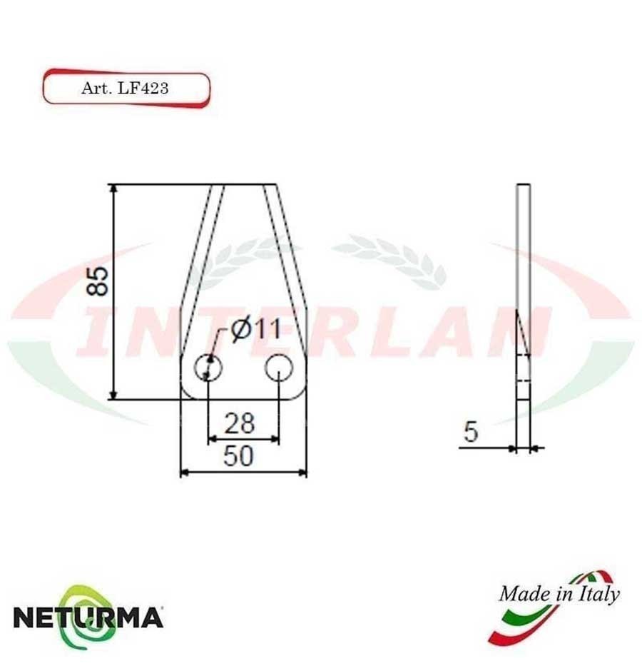 LF423 - Knives for unifeed trailers and silage wagons Straight - SILOKING - (25 Pcs.) LF423 - Knives for unifeed trailers and silage wagons Straight - SILOKING - (25 Pcs.)