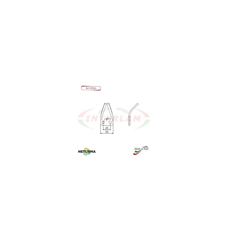 LF424 - Lama per FRESA Carri UNIFEED CURVA - SILOKING - (25 Pz.) LF424 - Lama per FRESA Carri UNIFEED CURVA - SILOKING - (25 Pz.)