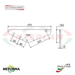 SLS 2004 DX/SX - Knife support for UNIFEED mixer wagons - UNIFAST - STORTI - ITALMIX - (3 Pcs.)