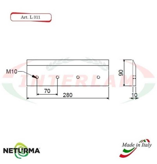 L311 - Lame per TRINCIA PAGLIA - comp. WOLAG - (4 Pz.)