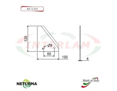 L312 - Lame per TRINCIA PAGLIA - comp. GENERALMIX - (4 Pz.)