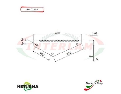 L295 -  blades for forage wagons - Toothed - Ø146 - MORRA - (- Pz.)