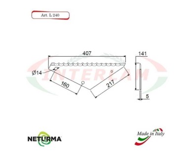 L240 - Forage wagons Blades - Toothed - Ø141 - (5 Pcs.)
