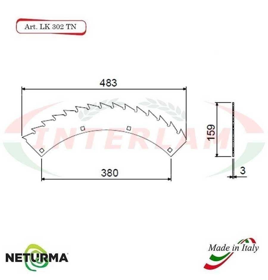LK302 - Lame TRINCIA Foraggi e Mais KEMPER - TIPO NUOVO - (8 Pz.) LK302 - Lame TRINCIA Foraggi e Mais KEMPER - TIPO NUOVO - (8 Pz.)