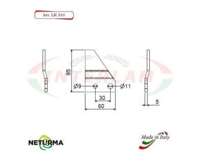 LK310 - Lame TRINCIA Foraggi e Mais KEMPER - PULITORE - (8 Pz.)