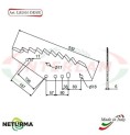 LS2010DX - Right - Knife for mixer wagon UNIFEED - Vertical - Toothed - KUHN UNIFICATA - (5 Pcs.) LS2010DX - Right - Knife for mixer wagon UNIFEED - Vertical - Toothed - KUHN UNIFICATA - (5 Pcs.)