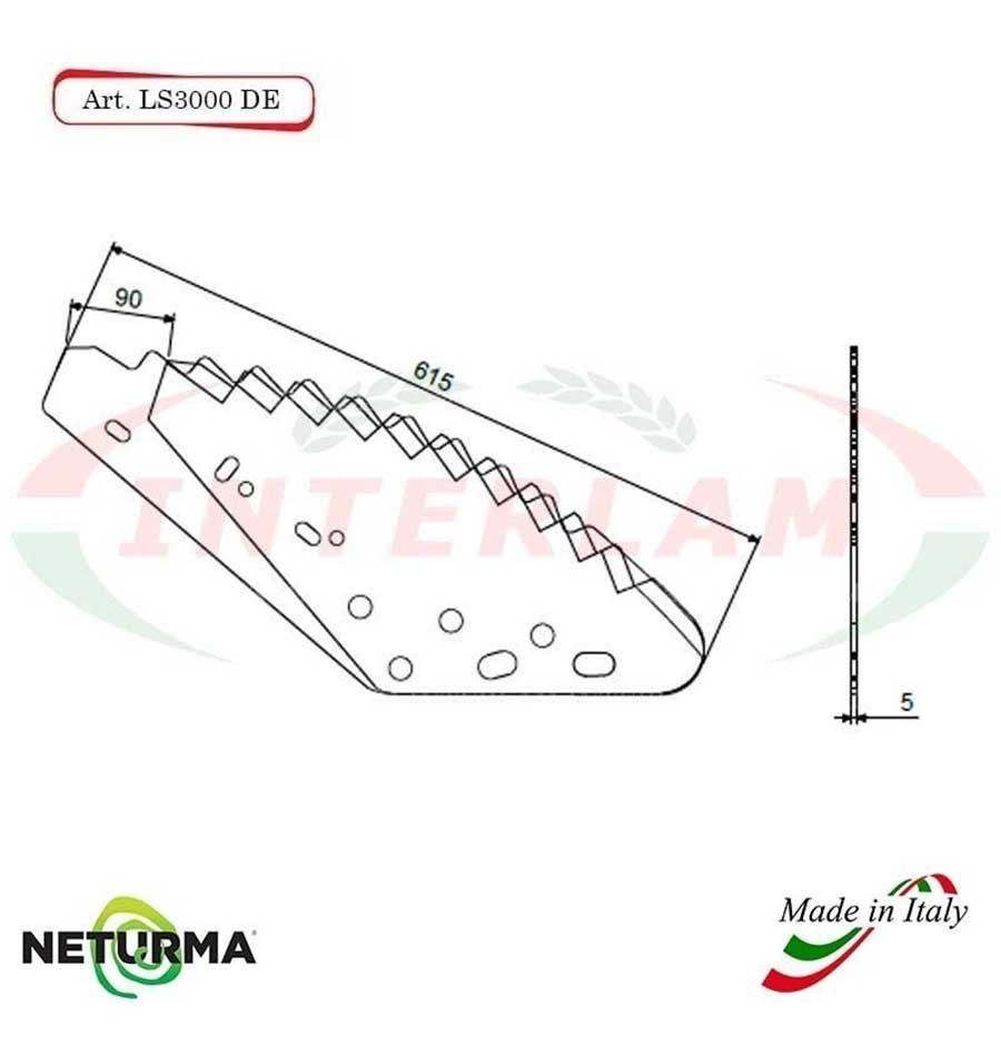 LS3000DX - Lama per Carri UNIFEED  - (3 Pz.)