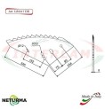 LS2017DX  Right - Knife for mixer wagon UNIFEED - Vertical - Toothed  - SILOKING - (5 Pcs.)