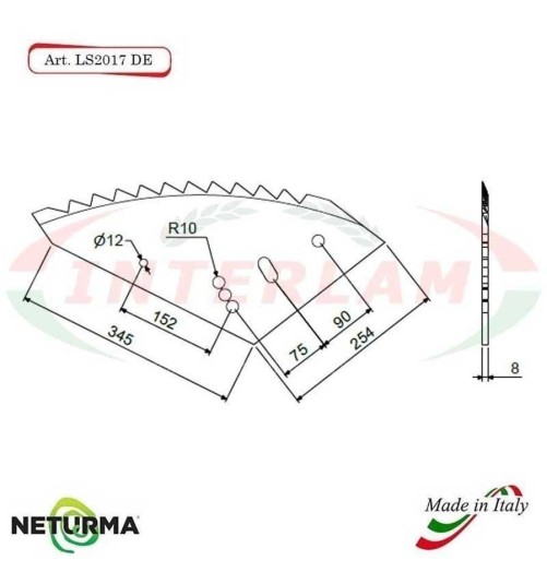 LS2017DX - Lama per Carri UNIFEED - KVERNELAND - (5 Pz.)